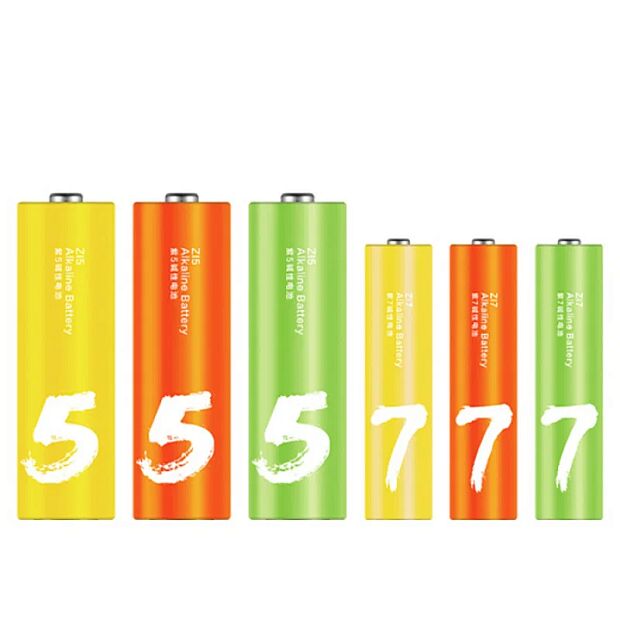 Батарейки ZMI ZI5/Z17 Alkaline Battery типа AA/AAA Сolored (1212 шт) - 2